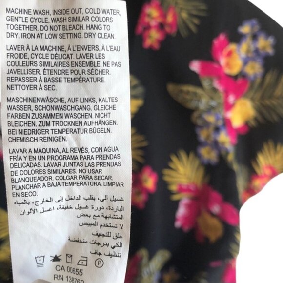 Michel Studio Dress US 12 Floral Party Dress Multi Black Pink Yellow Gre… - Picture 15 of 16